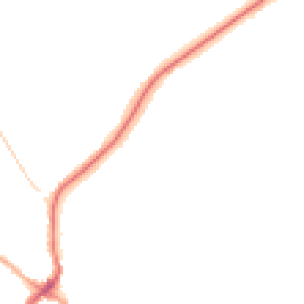 Night-time road noise heatmap for CV22 6BZ