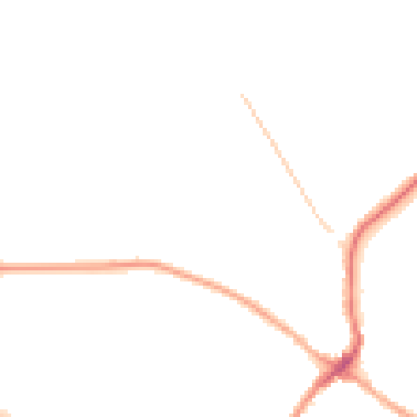 Night-time road noise heatmap for CV22 6RB