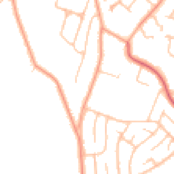 Daytime road noise heatmap for CV22 7RE