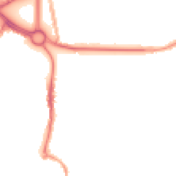 Night-time road noise heatmap for CV3 1AB