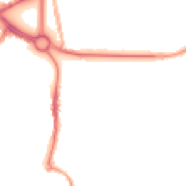 Night-time road noise heatmap for CV3 1AD