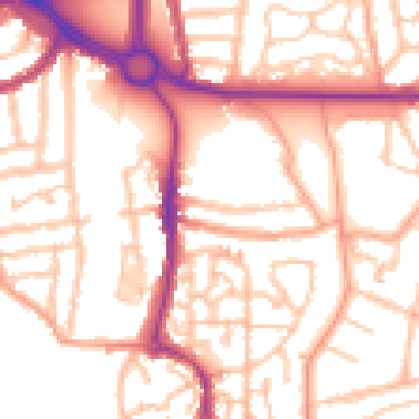 Daytime road noise heatmap for CV3 1AG