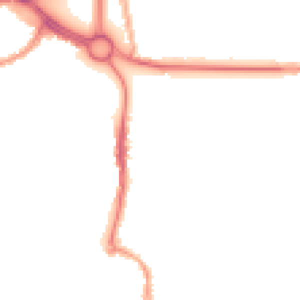 Night-time road noise heatmap for CV3 1AG