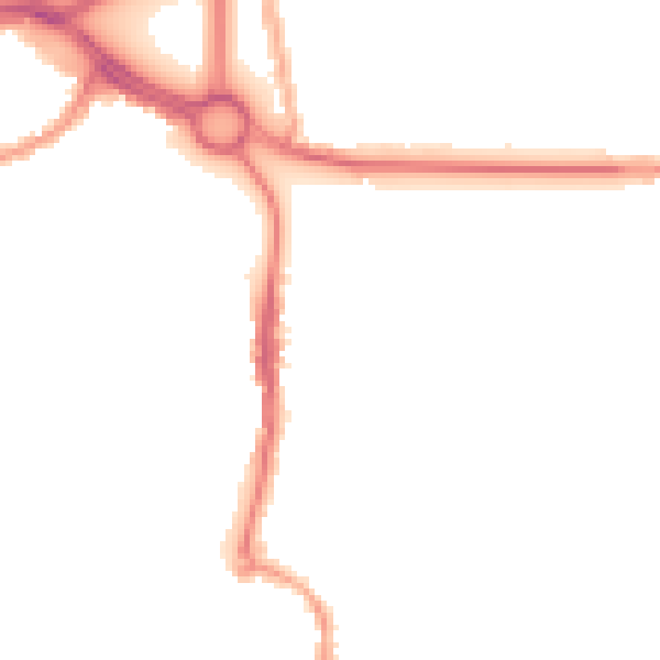 Night-time road noise heatmap for CV3 1AH