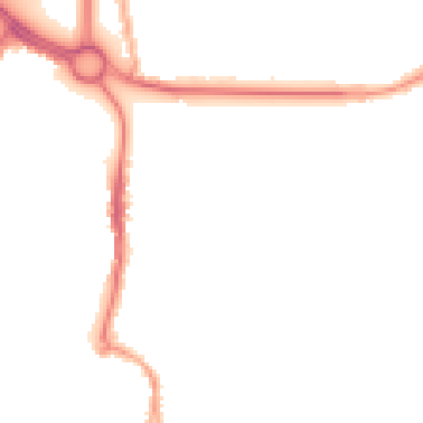 Night-time road noise heatmap for CV3 1AJ