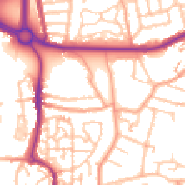 Daytime road noise heatmap for CV3 1AN