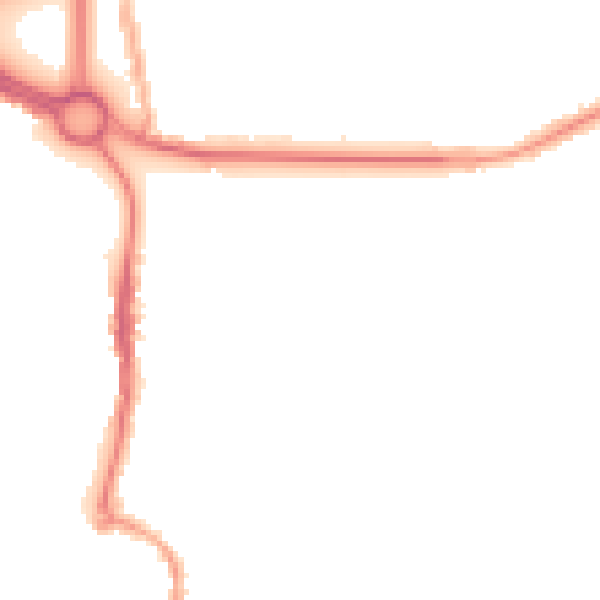 Night-time road noise heatmap for CV3 1AN