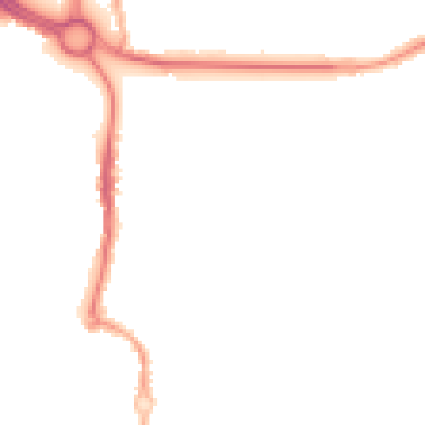 Night-time road noise heatmap for CV3 1AP