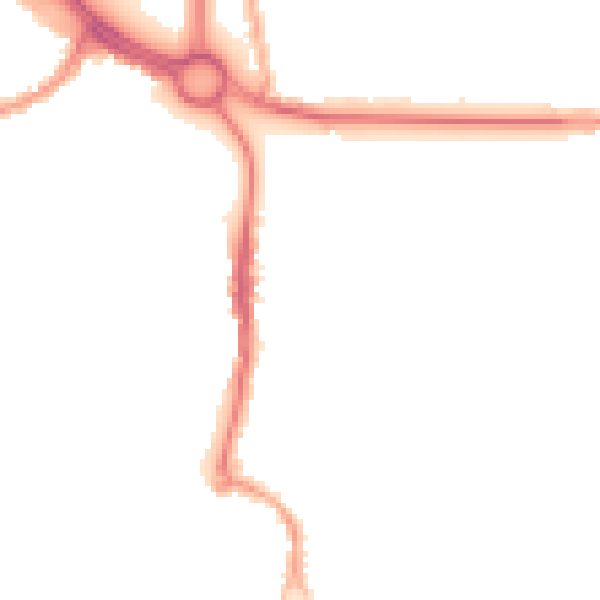 Night-time road noise heatmap for CV3 1AS