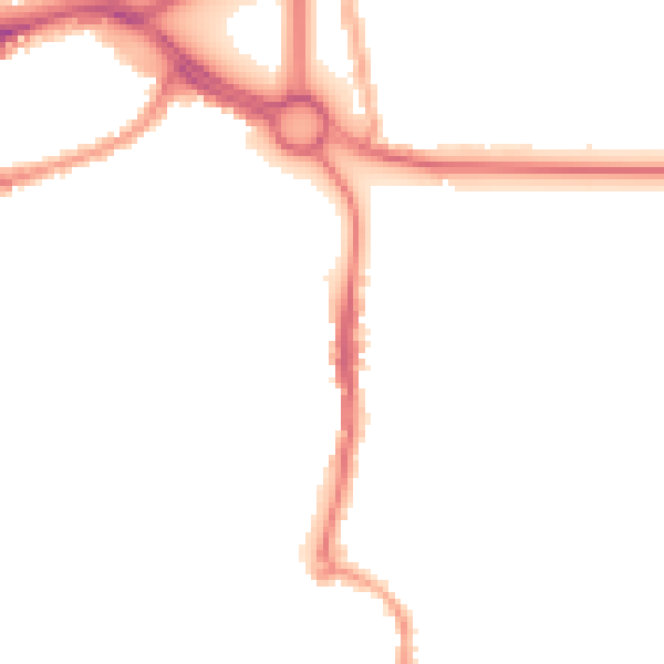 Night-time road noise heatmap for CV3 1AZ