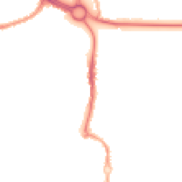 Night-time road noise heatmap for CV3 1BA
