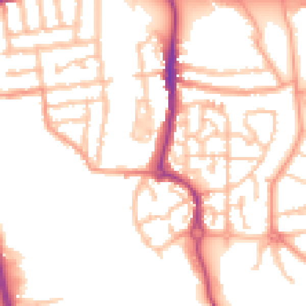 Daytime road noise heatmap for CV3 1BG