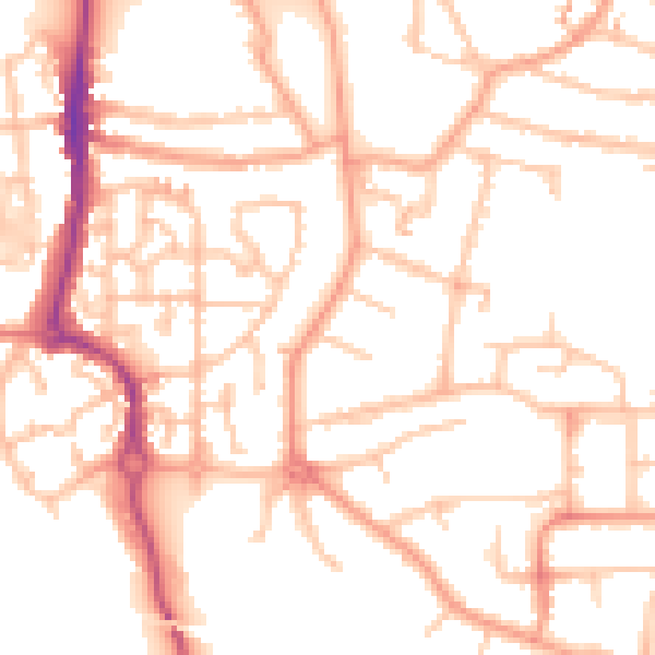 Daytime road noise heatmap for CV3 1BS