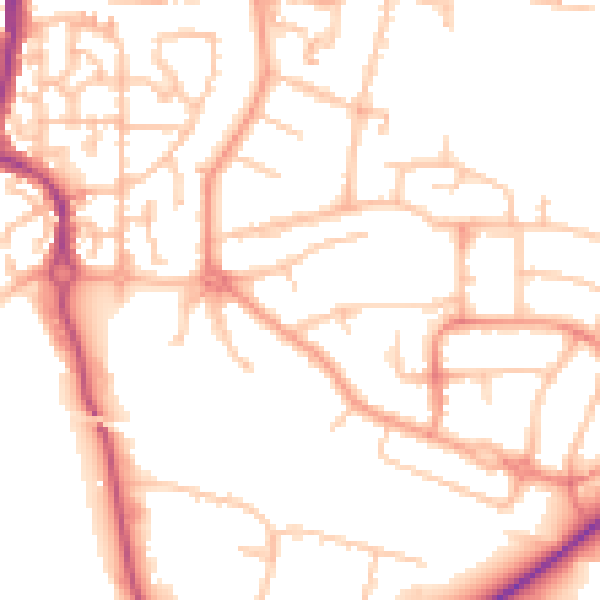Daytime road noise heatmap for CV3 1DB