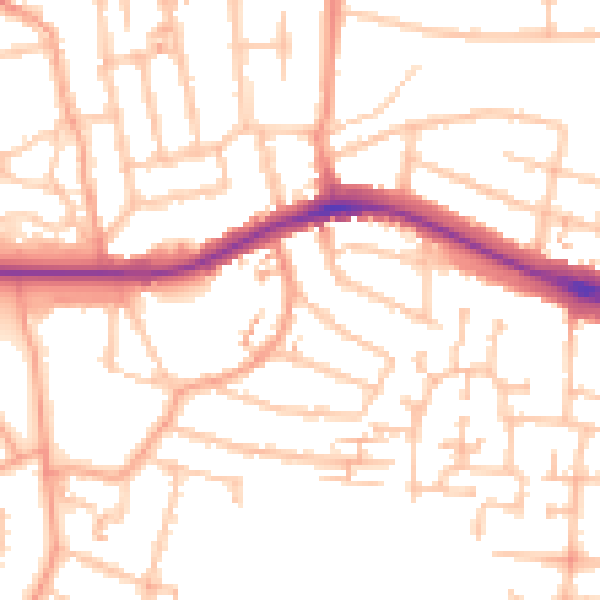 Daytime road noise heatmap for CV3 1GR