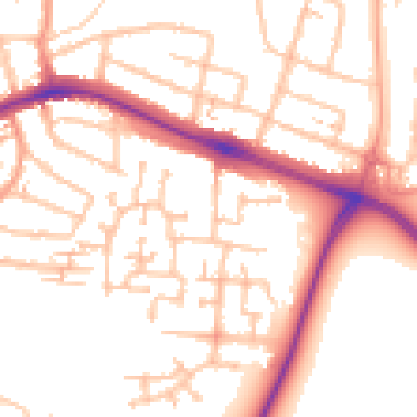 Daytime road noise heatmap for CV3 1JG