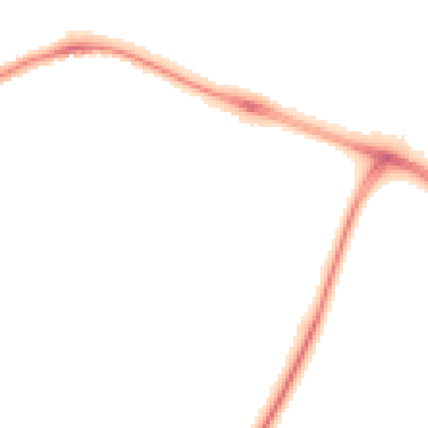 Night-time road noise heatmap for CV3 1JX