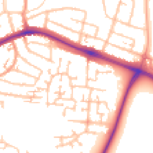 Daytime road noise heatmap for CV3 1LH