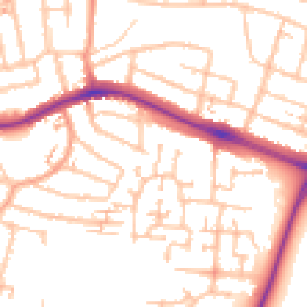 Daytime road noise heatmap for CV3 1LN