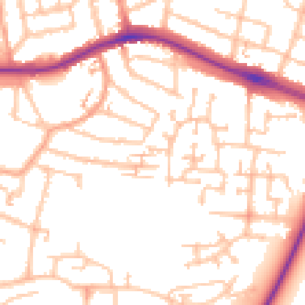 Daytime road noise heatmap for CV3 1LR