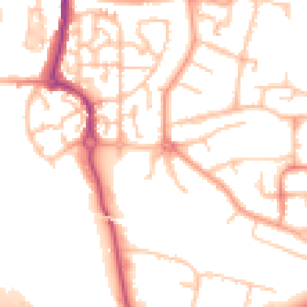Daytime road noise heatmap for CV3 1NF
