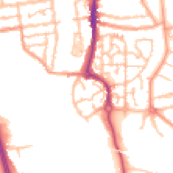 Daytime road noise heatmap for CV3 1NT