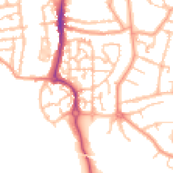 Daytime road noise heatmap for CV3 1PD