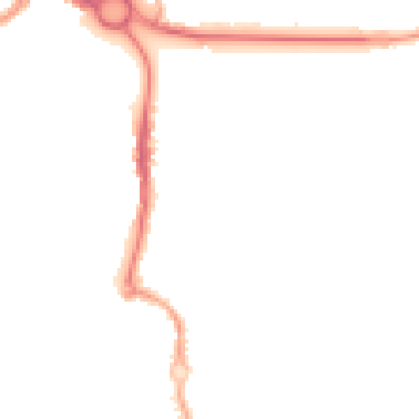 Night-time road noise heatmap for CV3 1PE