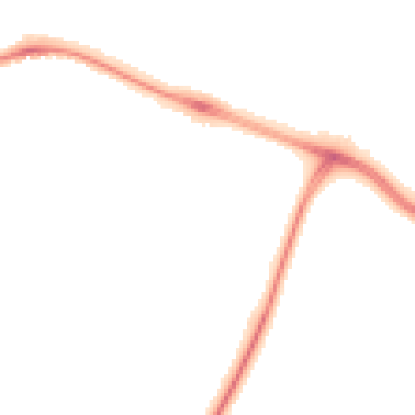 Night-time road noise heatmap for CV3 1QF