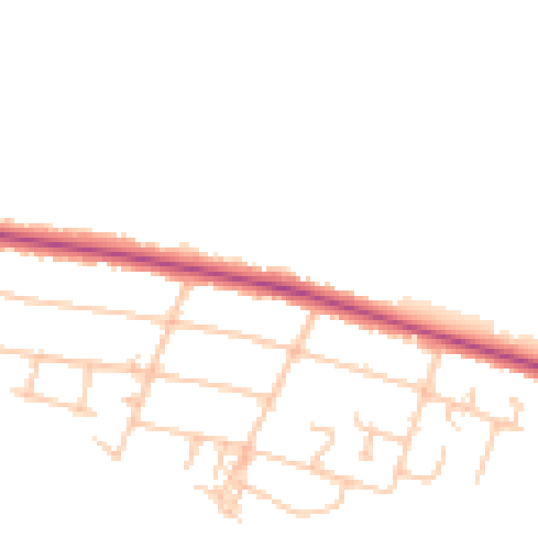 Daytime road noise heatmap for CV3 2BB