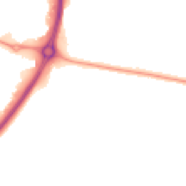 Night-time road noise heatmap for CV3 2BN
