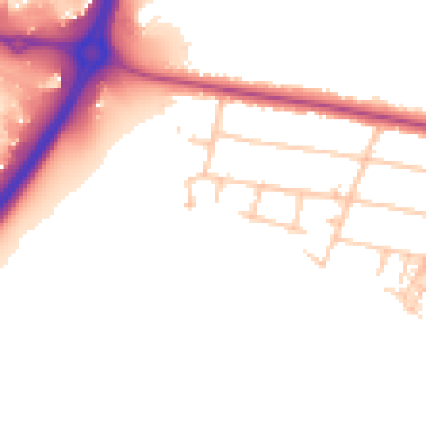 Daytime road noise heatmap for CV3 2BU