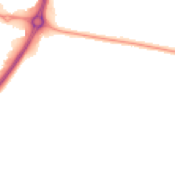 Night-time road noise heatmap for CV3 2BU