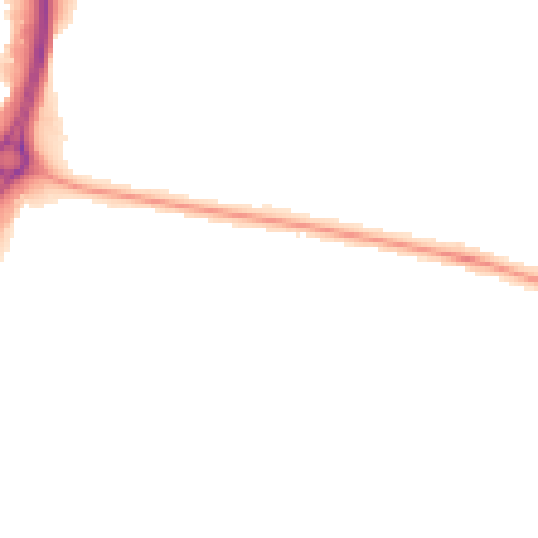 Night-time road noise heatmap for CV3 2DE