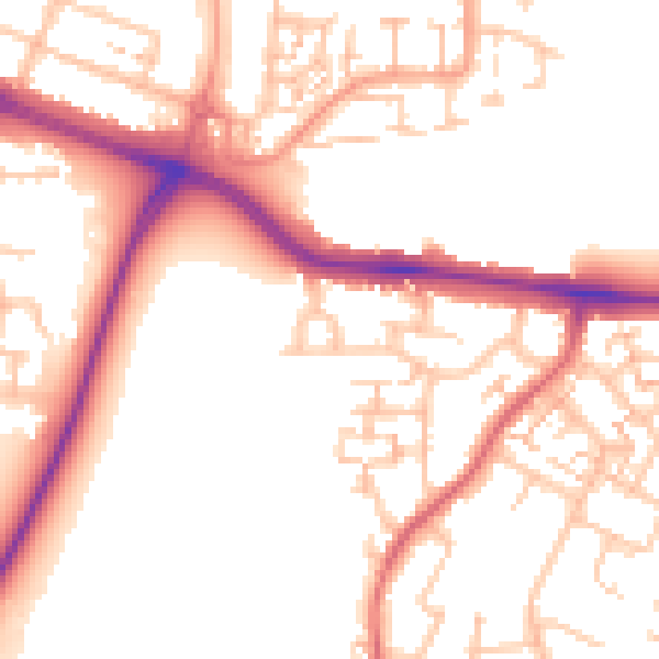 Daytime road noise heatmap for CV3 2DG