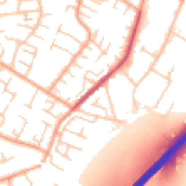 Daytime road noise heatmap for CV3 2EB