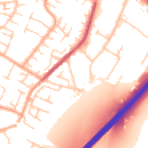 Daytime road noise heatmap for CV3 2EE