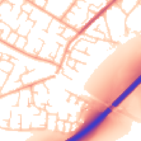 Daytime road noise heatmap for CV3 2EH