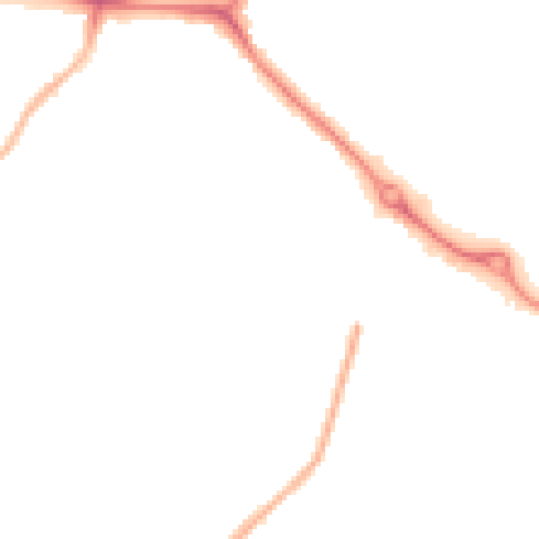 Night-time road noise heatmap for CV3 2EQ