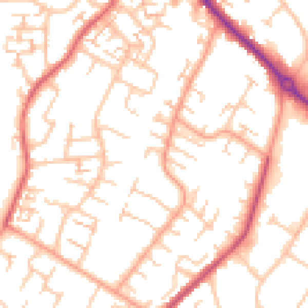 Daytime road noise heatmap for CV3 2FN