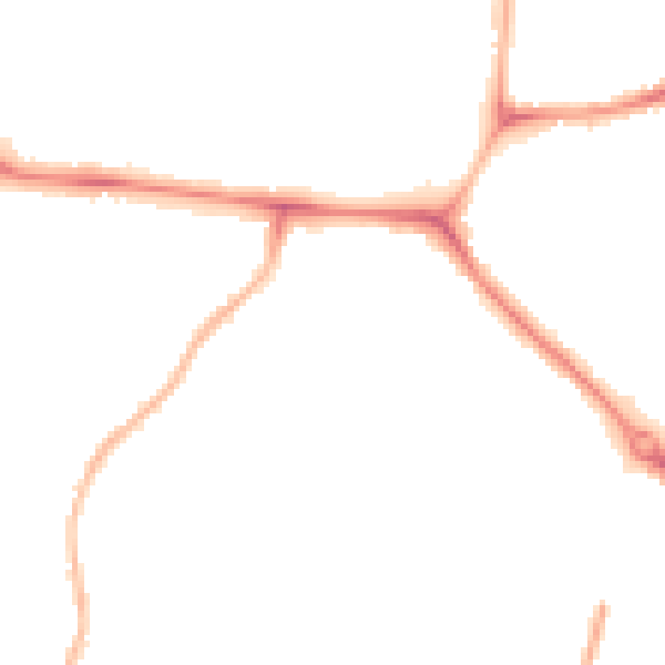 Night-time road noise heatmap for CV3 2HU