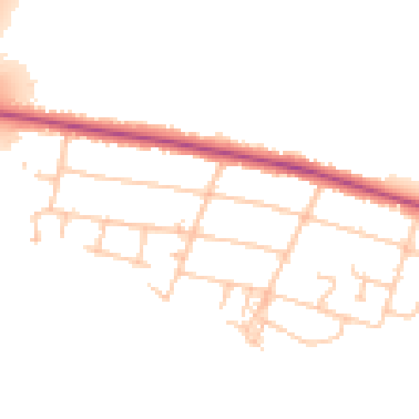 Daytime road noise heatmap for CV3 2JG