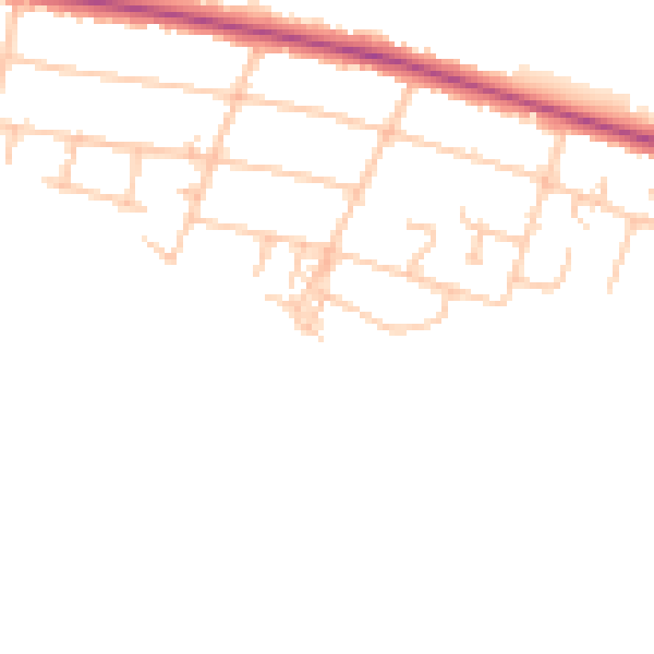 Daytime road noise heatmap for CV3 2JN