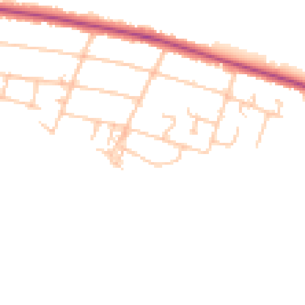 Daytime road noise heatmap for CV3 2JQ