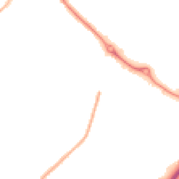 Night-time road noise heatmap for CV3 2JW