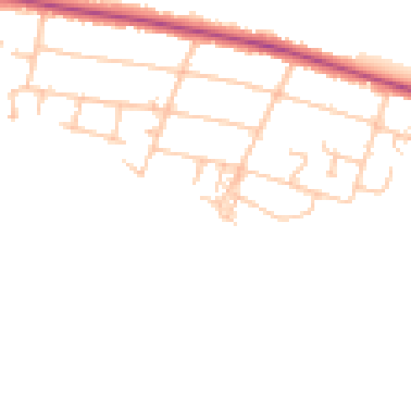 Daytime road noise heatmap for CV3 2JX