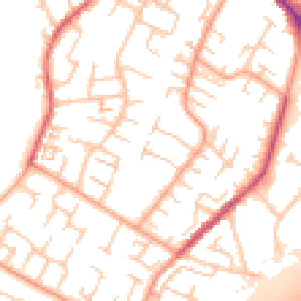 Daytime road noise heatmap for CV3 2LN