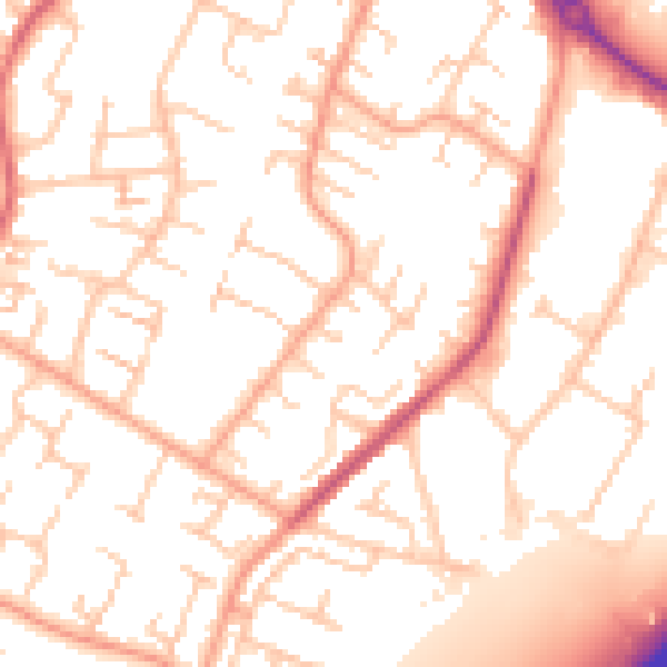 Daytime road noise heatmap for CV3 2LQ