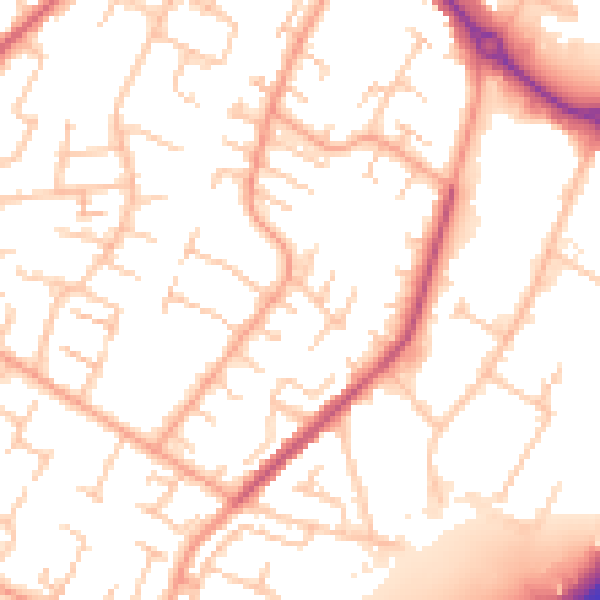 Daytime road noise heatmap for CV3 2LR