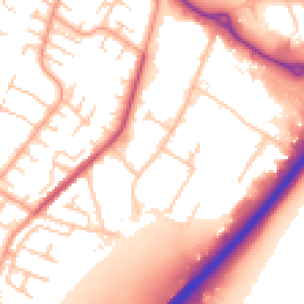 Daytime road noise heatmap for CV3 2NY